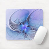 Abstrakte moderne fraktale Kunst Lavendelblau Mousepad (Mit Mouse)