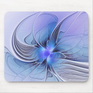 Abstrakte moderne fraktale Kunst Lavendelblau Mousepad