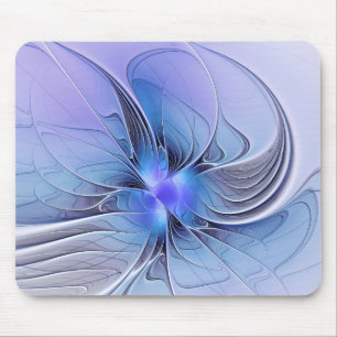Abstrakte moderne fraktale Kunst Lavendelblau Mousepad