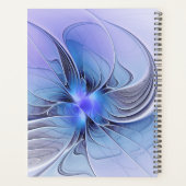 Abstrakte moderne fraktale Kunst Lavendelblau Planer (Rückseite)
