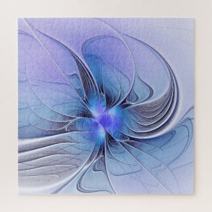 Abstrakte moderne fraktale Kunst Lavendelblau Puzzle