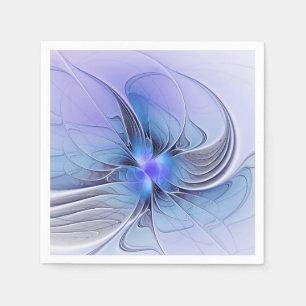 Abstrakte moderne fraktale Kunst Lavendelblau Serviette