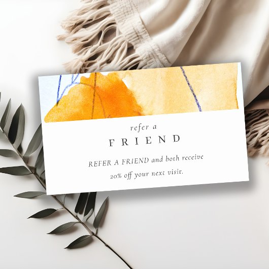 Abstrakte, moderne, gelbe blaue Kunst Visitenkarte