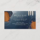 Abstrakte, moderne Geometrie von Kupfer und Gold Visitenkarte (Rückseite)