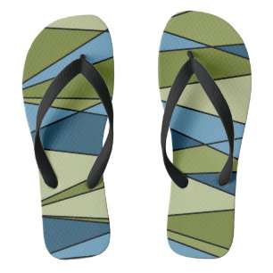 Abstrakte moderne geometrische Formen Dreiecke bla Badesandalen