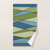 Abstrakte moderne geometrische Formen Dreiecke bla Badhandtuch Set (Handtuch)