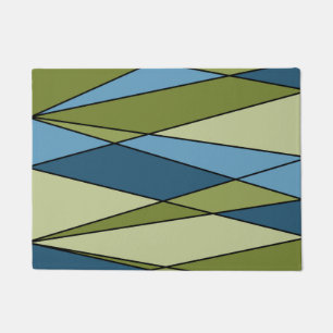Abstrakte moderne geometrische Formen Dreiecke bla Fußmatte