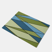 Abstrakte moderne geometrische Formen Dreiecke bla Fußmatte (Schrägansicht)