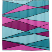 Abstrakte, moderne geometrische Formen Dreiecke ro Duschvorhang (Vorderseite)