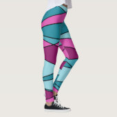 Abstrakte, moderne geometrische Formen Dreiecke ro Leggings (Rechts)