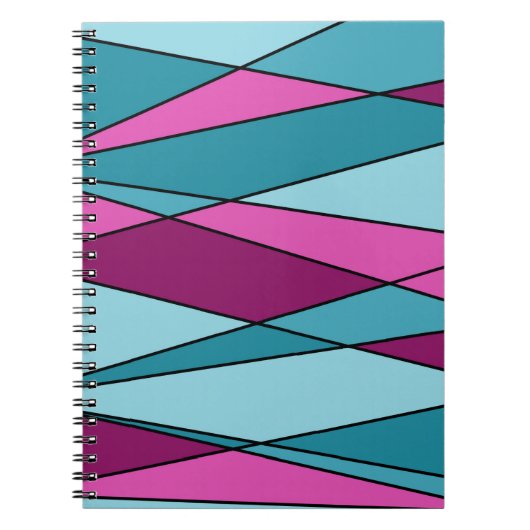 Abstrakte, moderne geometrische Formen Dreiecke ro Notizblock (Vorderseite)