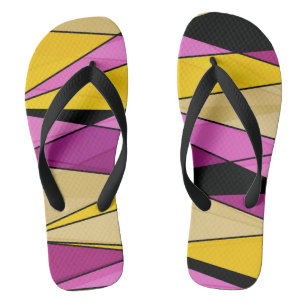 Abstrakte moderne geometrische Formen Dreiecke ros Badesandalen