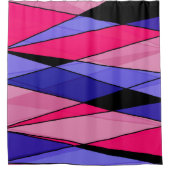 Abstrakte moderne geometrische Formen Dreiecke ros Duschvorhang (Vorderseite)