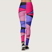 Abstrakte moderne geometrische Formen Dreiecke ros Leggings (Rückseite)
