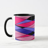 Abstrakte moderne geometrische Formen Dreiecke ros Tasse (Links)