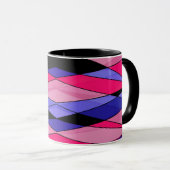 Abstrakte moderne geometrische Formen Dreiecke ros Tasse (VorderseiteRechts)
