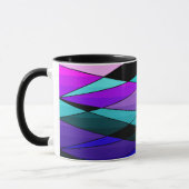 Abstrakte moderne geometrische Formen Dreiecke ros Tasse (Links)