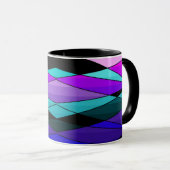 Abstrakte moderne geometrische Formen Dreiecke ros Tasse (VorderseiteRechts)