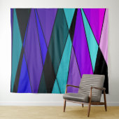 Abstrakte moderne geometrische Formen Dreiecke ros Wandteppich (Beispiel (Horizontal))