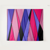 Abstrakte moderne geometrische Formen Dreiecke ros Wandteppich (Vorderseite (Horizontal))