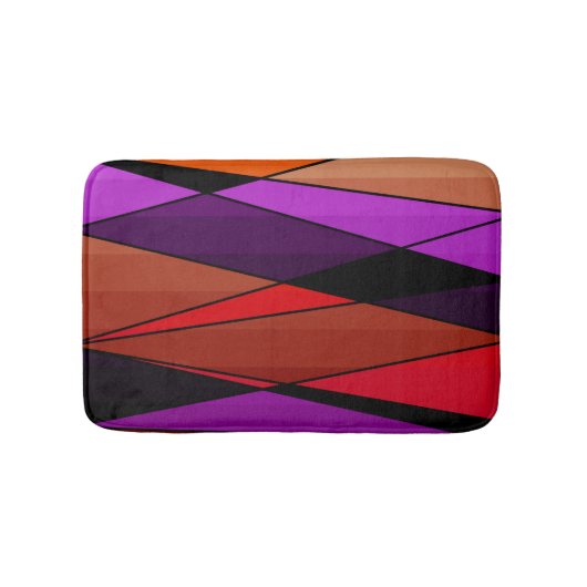 Abstrakte, moderne geometrische Formen, dreieckig  Badematte (Vorderseite)