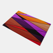 Abstrakte, moderne geometrische Formen, dreieckig  Fußmatte (Schrägansicht)