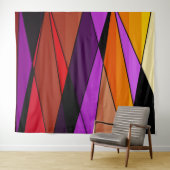 Abstrakte, moderne geometrische Formen, dreieckig  Wandteppich (Beispiel (Horizontal))