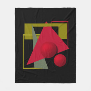 Abstrakte moderne geometrische Formen drucken Fleecedecke