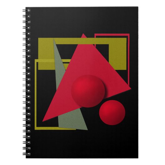 Abstrakte moderne geometrische Formen drucken Notizblock (Vorderseite)