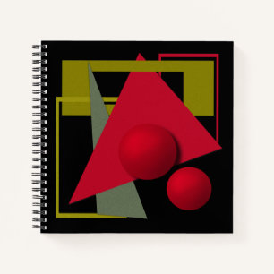 Abstrakte moderne geometrische Formen drucken Notizblock