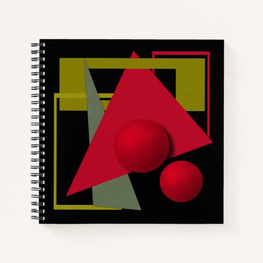 Abstrakte moderne geometrische Formen drucken Notizblock (Vorderseite)