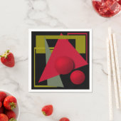 Abstrakte moderne geometrische Formen drucken Serviette (Beispiel)