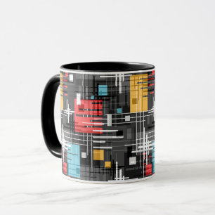 Abstrakte moderne geometrische Formen gestreift li Tasse