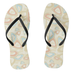 Abstrakte moderne geometrische Formen pastellfarbe Badesandalen