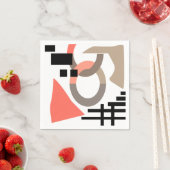 Abstrakte, moderne geometrische Formen Serviette (Beispiel)