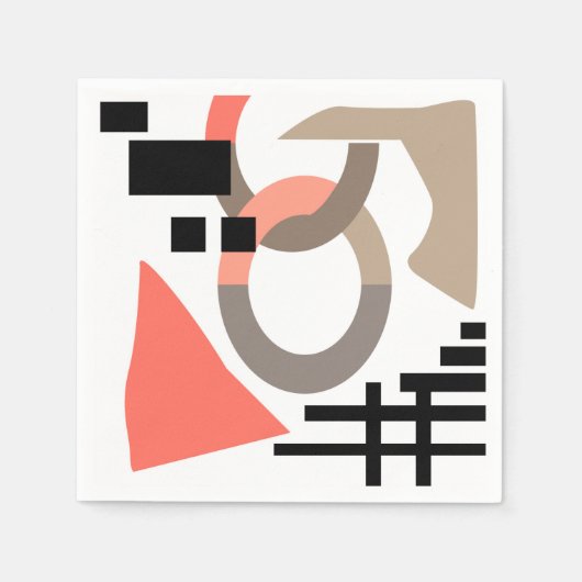 Abstrakte, moderne geometrische Formen Serviette (Vorderseite)