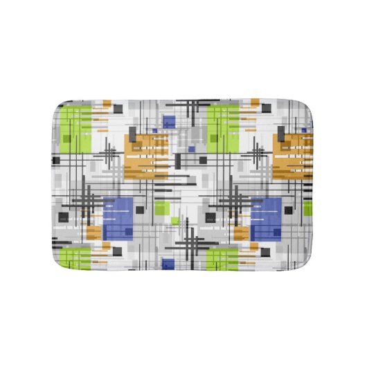 Abstrakte, moderne geometrische Formen, Streifen Badematte (Vorderseite)