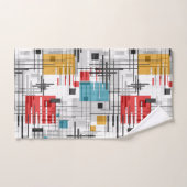 Abstrakte, moderne geometrische Formen, Streifen Badhandtuch Set (Handtuch)