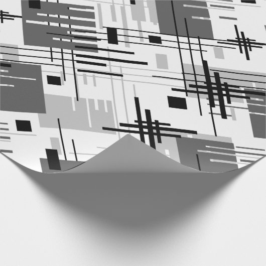 Abstrakte, moderne geometrische Formen, Streifen Geschenkpapier (Ecke)