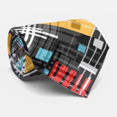 Abstrakte, moderne geometrische Formen, Streifen Krawatte (Gerollt)