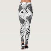 Abstrakte, moderne geometrische Formen, Streifen Leggings (Rückseite)
