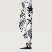Abstrakte, moderne geometrische Formen, Streifen Leggings (Links)