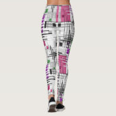 Abstrakte, moderne geometrische Formen, Streifen Leggings (Rückseite)
