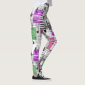 Abstrakte, moderne geometrische Formen, Streifen Leggings (Rechts)