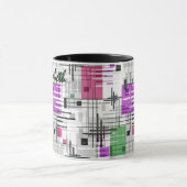 Abstrakte, moderne geometrische Formen, Streifen Tasse (Zentrum)