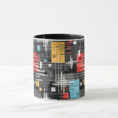 Abstrakte, moderne geometrische Formen, Streifen Tasse (Zentrum)