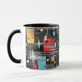 Abstrakte, moderne geometrische Formen, Streifen Tasse (Links)