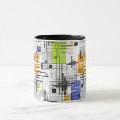 Abstrakte, moderne geometrische Formen, Streifen Tasse (Zentrum)