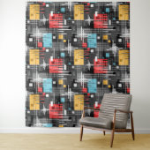 Abstrakte, moderne geometrische Formen, Streifen Wandteppich (Beispiel)