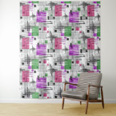 Abstrakte, moderne geometrische Formen, Streifen Wandteppich (Beispiel)